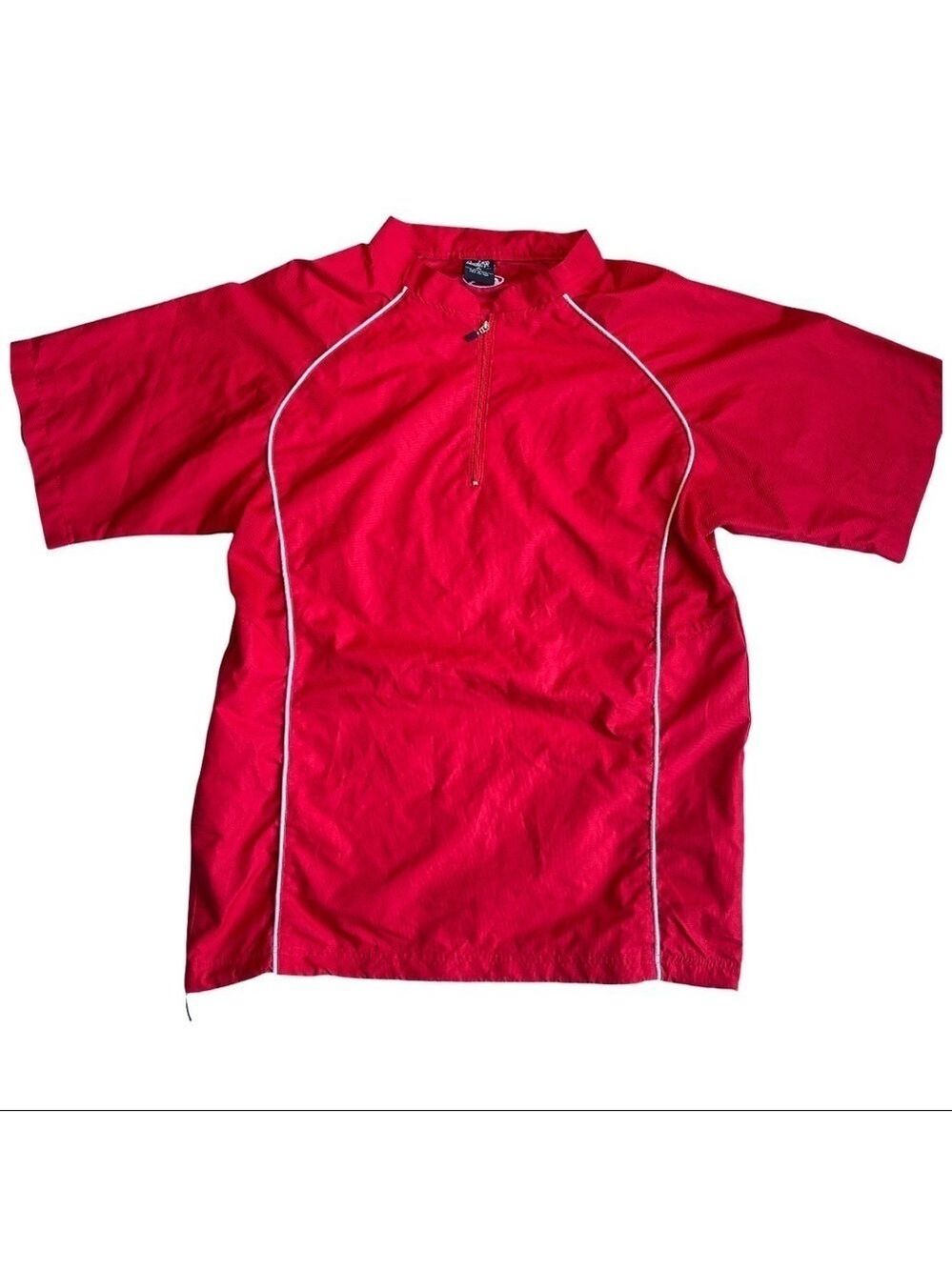 Rawlings Men’s 1/4 Zip Short Sleeved Red Wind Breaker Jacket